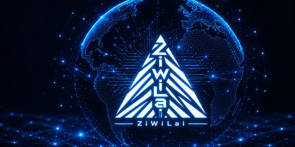โลโก้ ZiWiLai พร้อมโลกดิจิทัล