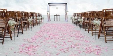 Pastor Heath Watson, Rose petals for wedding, Tampa bay area wedding officiant,