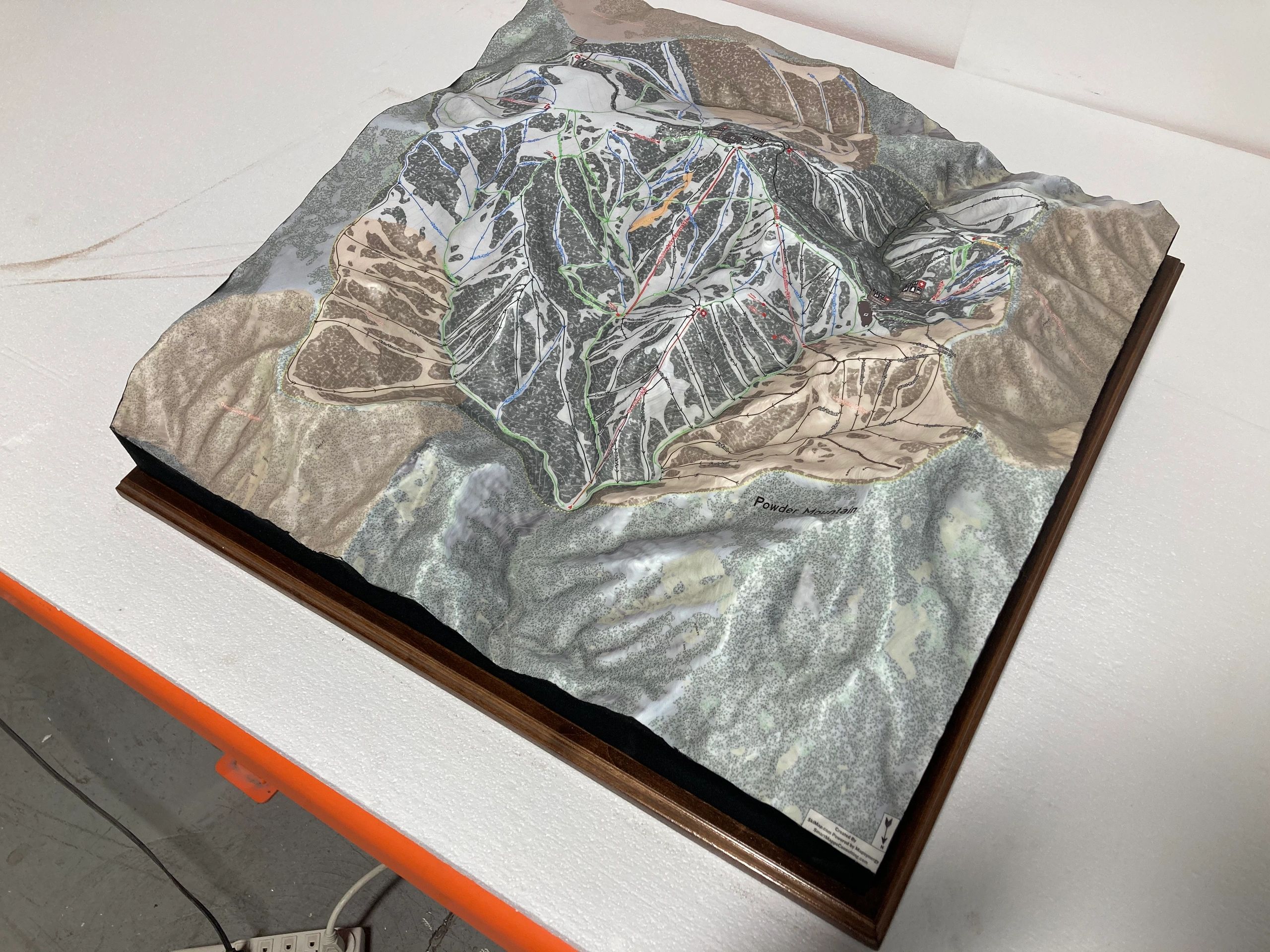 Custom 3D Print Ski Resort Trail Map