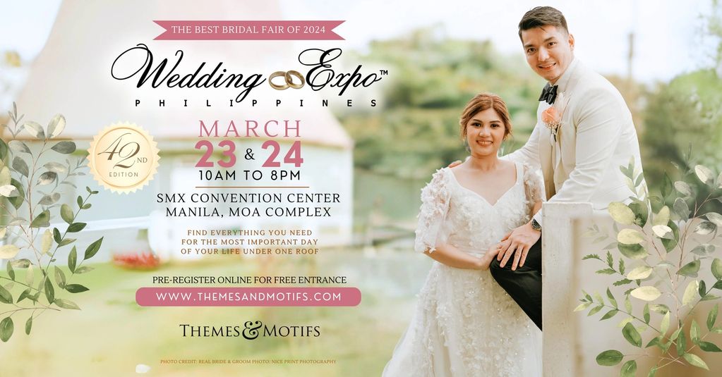 WE ARE PROUD EXHIBITOR!

Themes & Motifs Bridal Fair
March 23 and 24 2024
SMX Convention Center
Mall