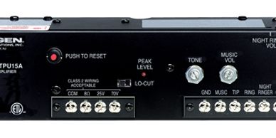 Overhead paging system PA public address Bogen TPU15A amplifier sales Install cable wire Repair fix