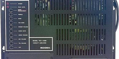 Overhead paging system PA public address Bogen TPU100B amplifier sales Install cable wire Repair fix