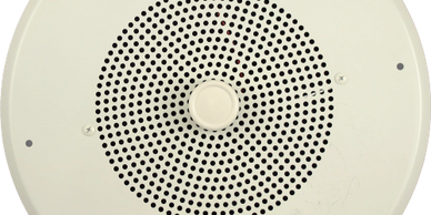 Overhead paging system PA public address Viking amplifier round ceiling speaker volume sales install