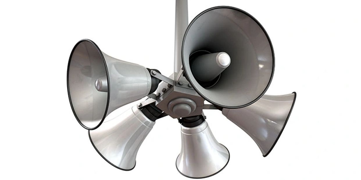 Overhead paging system PA public address Viking amplifier wall Ceiling horn Speaker sale repair fix