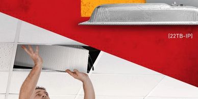 Overhead paging system PA public address Viking amplifier drop in Ceiling Speaker two-way Talk-Back
