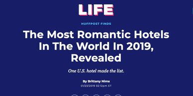Meisel Holdings Managed Services Hotel H2O SUites Named #1 Most Romantic Hotel in the USA