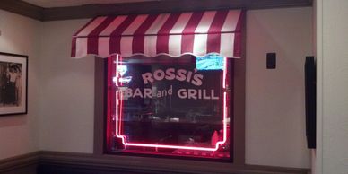 Replicated Rossi's Bar & Grill  Awnings & Neon