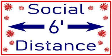 Social Distance magnetic signs and Decals