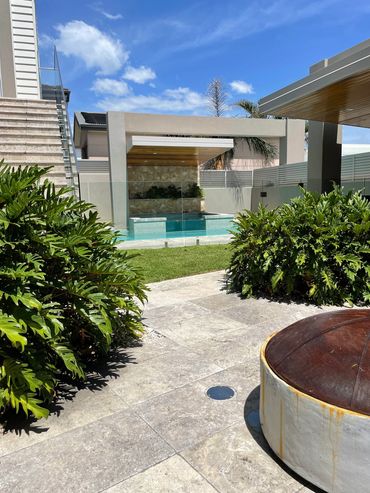 A poolside garden sparkling with a ongoing maintenance program