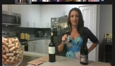 Virtual wine tasting class