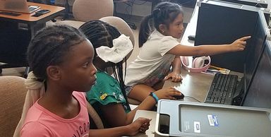 Girl Coding Power. Live Online Coding Clubs