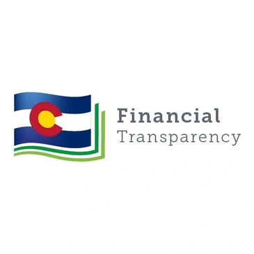 Image of Colorado flag and the words "Financial Transparency