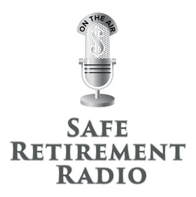 “Safe Retirement Radio logo featuring a vintage microphone, representing the retirement planning show hosted by Michael Battalini.”