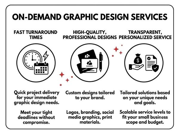 On-demand graphic design services with fast turnaround, quality designs, and personalized service.