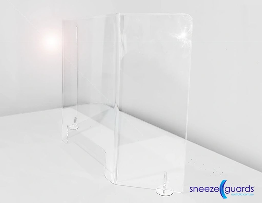 wrap around protective counter screen and sneeze screen for sale online in our sneeze guards shop