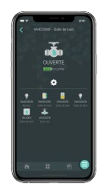 L’application gratuite
Vous recevez une alerte sur votre téléphone, avec l’endroit exact de la fuite
