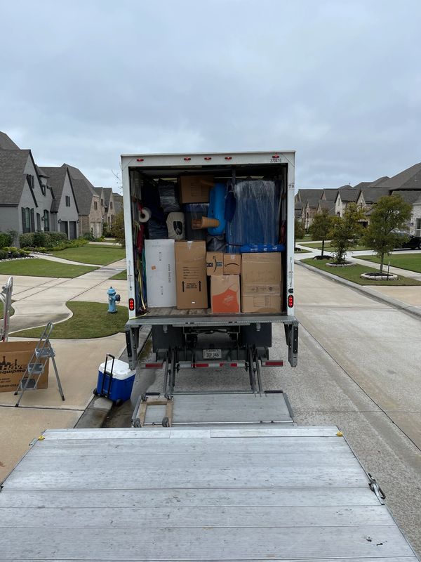 Truck packed two story home in Houston