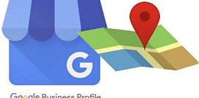 Google Business Profile logo with map pin.