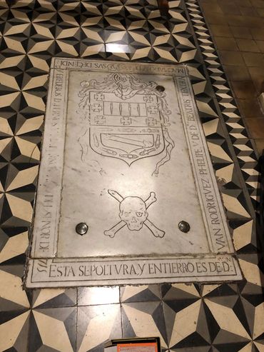 Grave of Amaro Prago in church on Tenerife Island