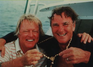 Bob Weller, Whitey Keevan, six foot gold rosary