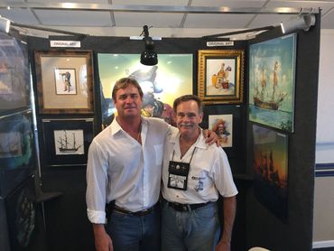 Bradley Williamson and Don Maitz at an event about pirates and treasure.