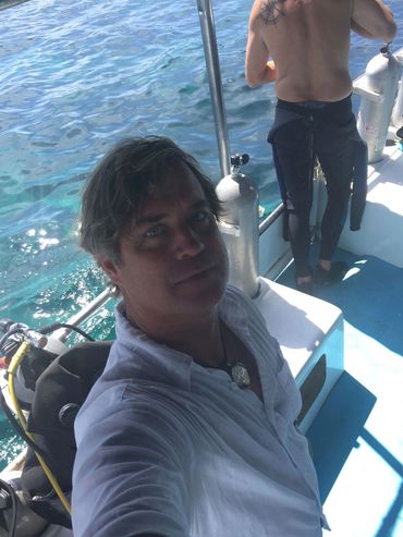 Bradley Williamson before diving on Captain Kidd's ship - Quedagh Merchant.