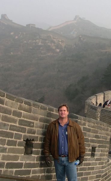 Bradley Williamson at the Great Wall in China.