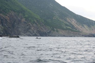 Money point in Canada where Bradley Williamson was diving and finding sunken treasure.