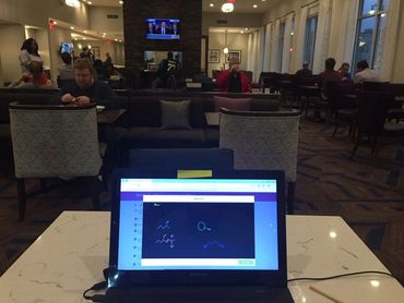 Bradley Williamson studying Organic Chemistry while on location.