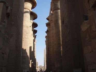 Inside the Temple of Luxor in Egypt