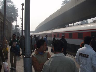 Egyptian train station used in travels around Egypt