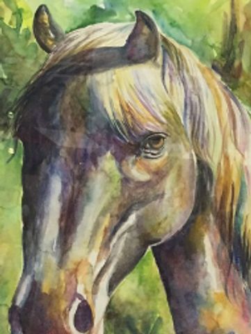 Painting of  a horse head