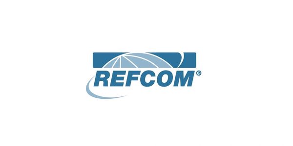 REFCOM logo with a blue and white globe design.