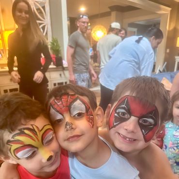 Super hero face painting in Charlotte