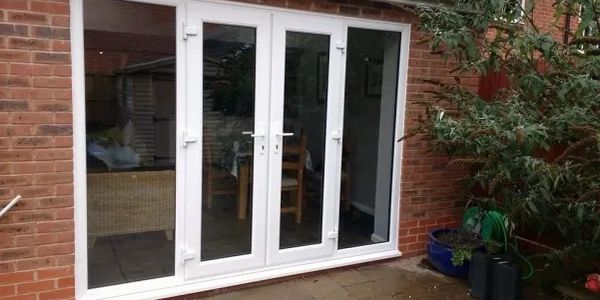 White Outward Opening Upvc French Doors Fitted from £1100 by Newark Composite Doors