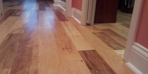 Natural Hickory Hardwood floor installation