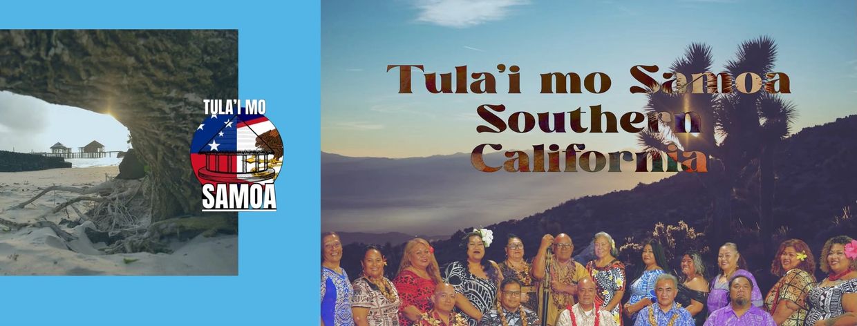 Tula'i Mo Samoa community group in Southern California with scenic background.