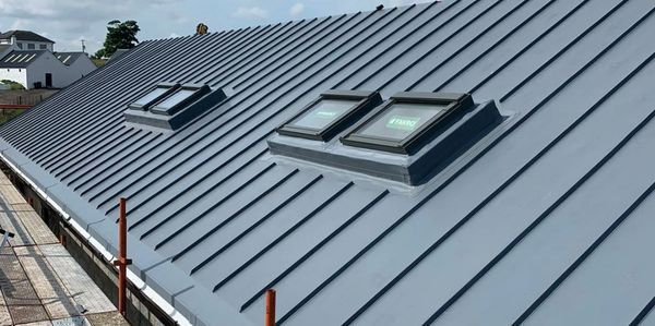 a new roof on a building.