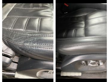 Leather repairs and re colouring due to colour loss