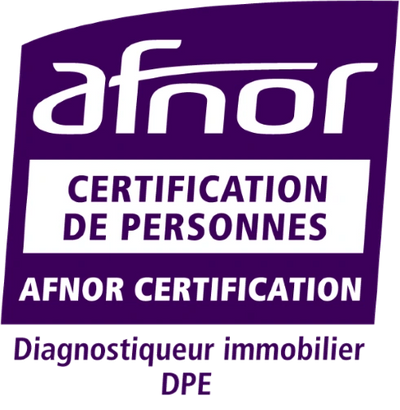 AFNOR Certification logo for real estate diagnostician.