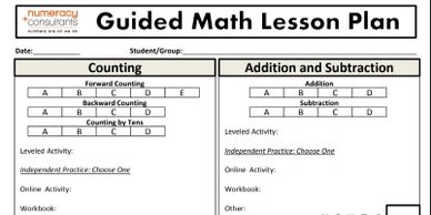 Lesson Plan for Math Intervention