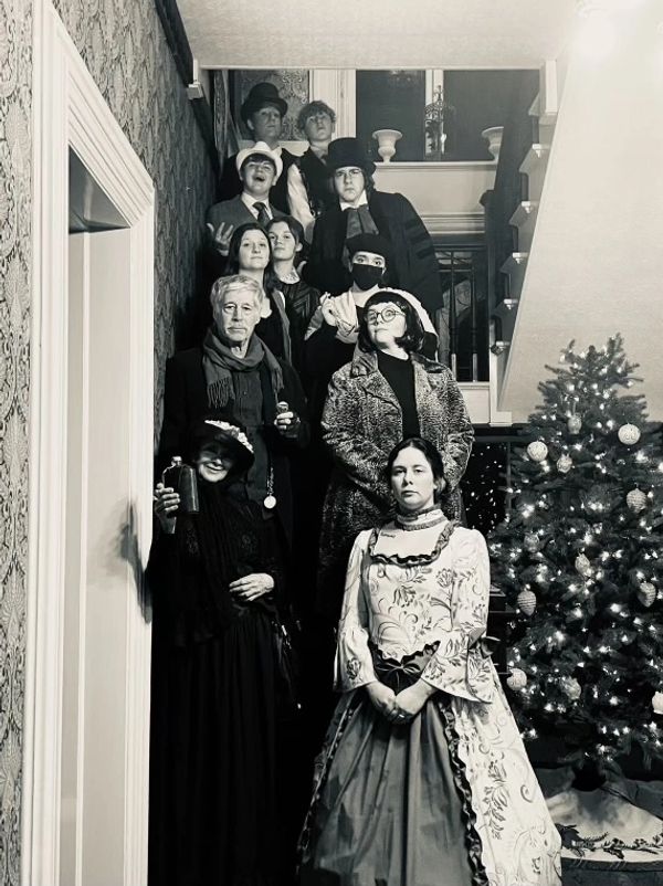 Our Lovely Cast For The Public Viewing of Dickens' Bloody Christmas