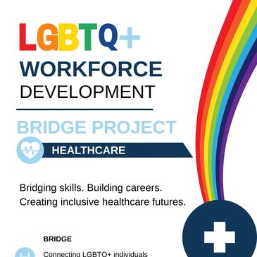 LGBTQ+ Workforce Development Bridge Project focused on inclusive healthcare.