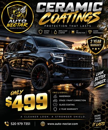 Ceramic coatings for car protection, only $499.