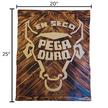 Wooden wall art featuring a stylized bull design with Spanish text.