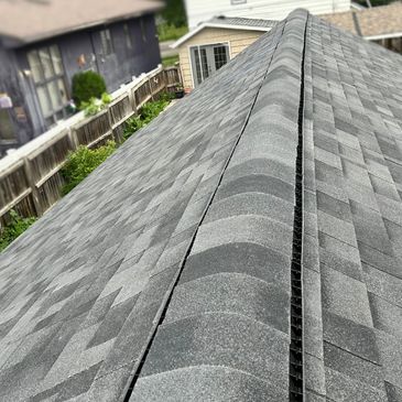 Ridge vent + new garage roof.