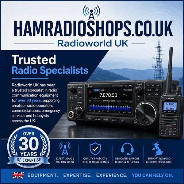 Ham Radio Shops UK is part of the Radioworld Group, one of Britain’s most established and trusted ra