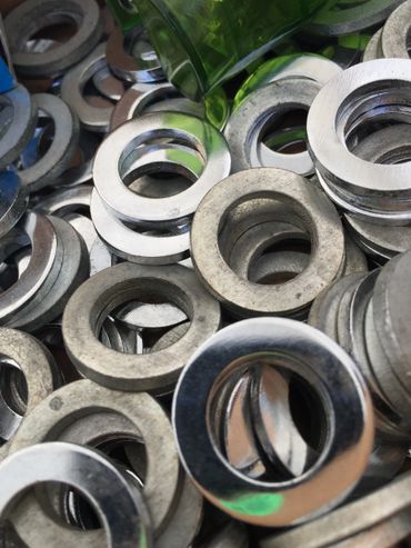 Chrome plate steel washers for uni-lug classic rims