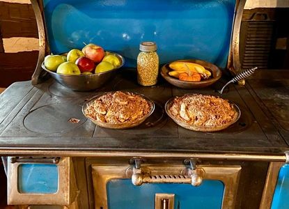 apple crisp recipe antique vintage stove