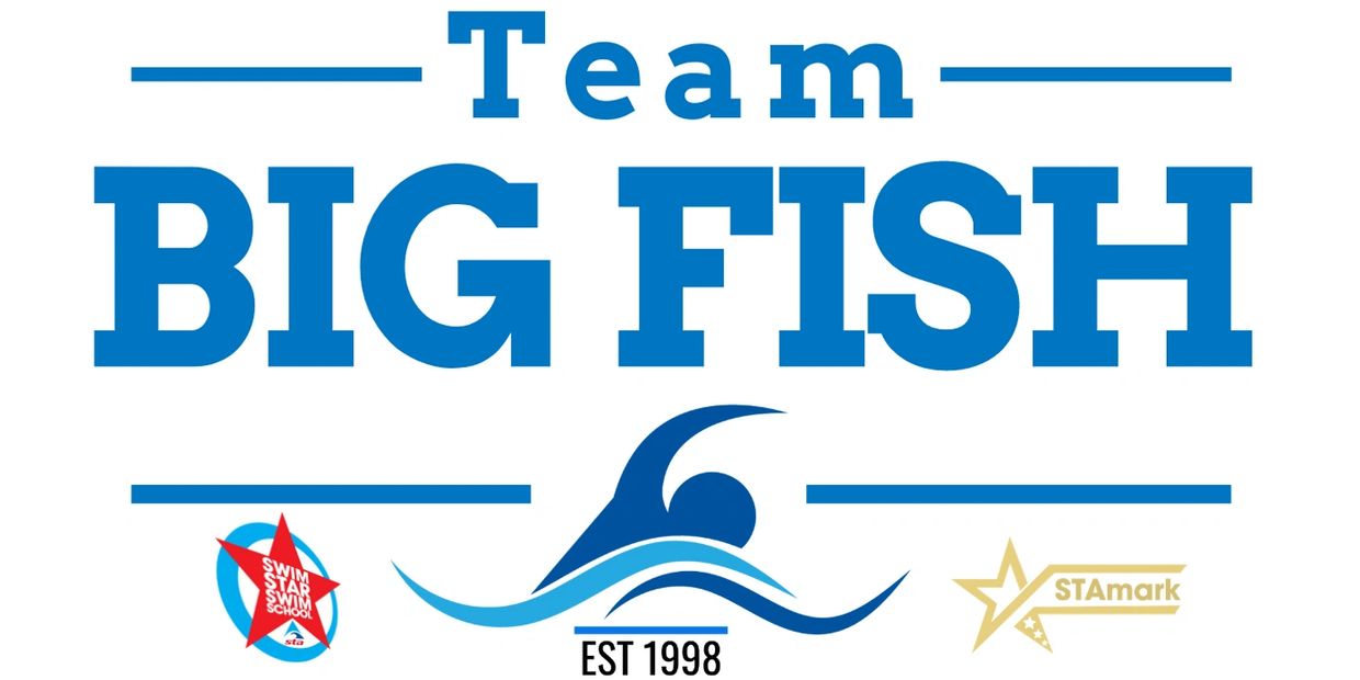 Logo of Team Big Fish swimming club established in 1998.